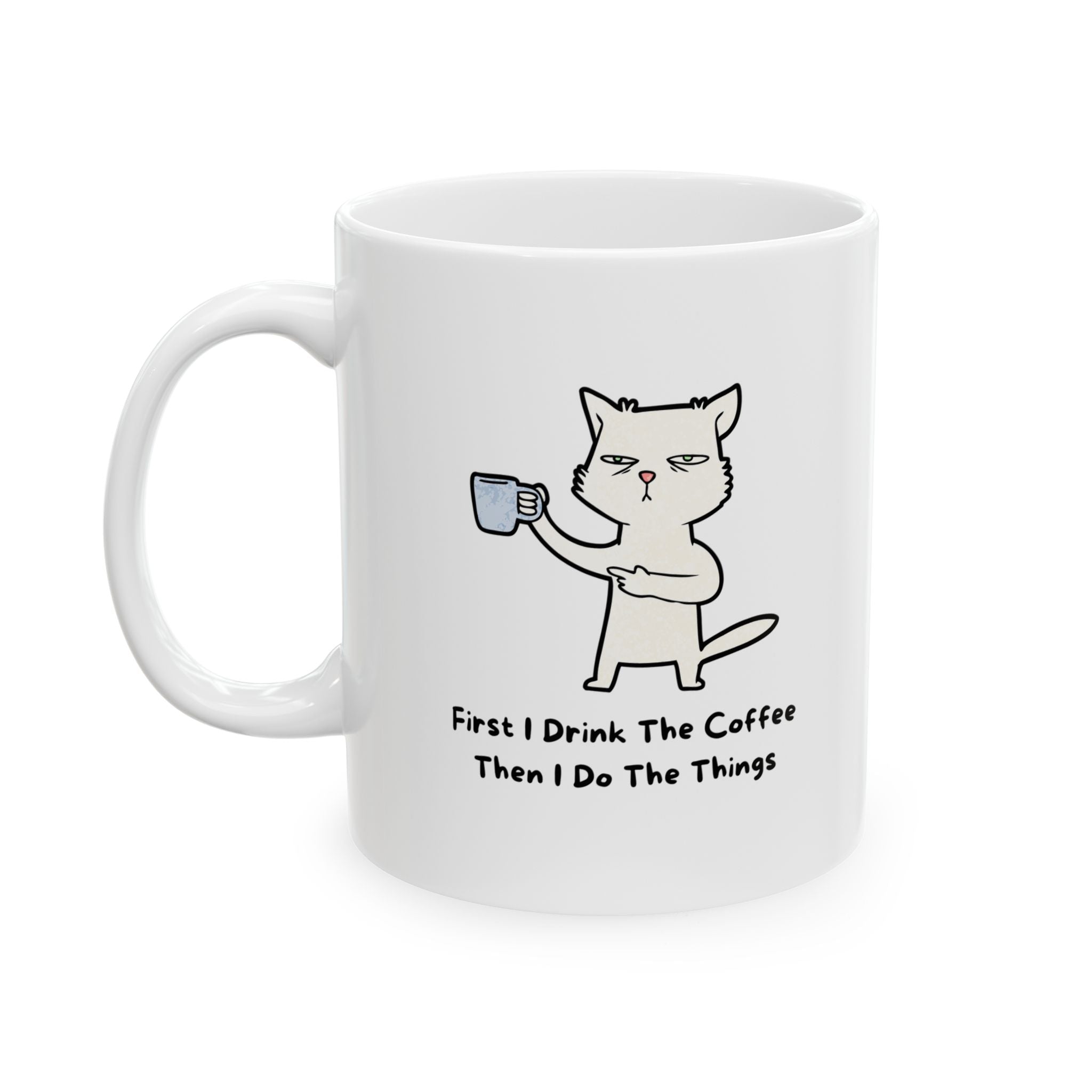 Cute Cat Coffee Ceramic Mug - Vanyra