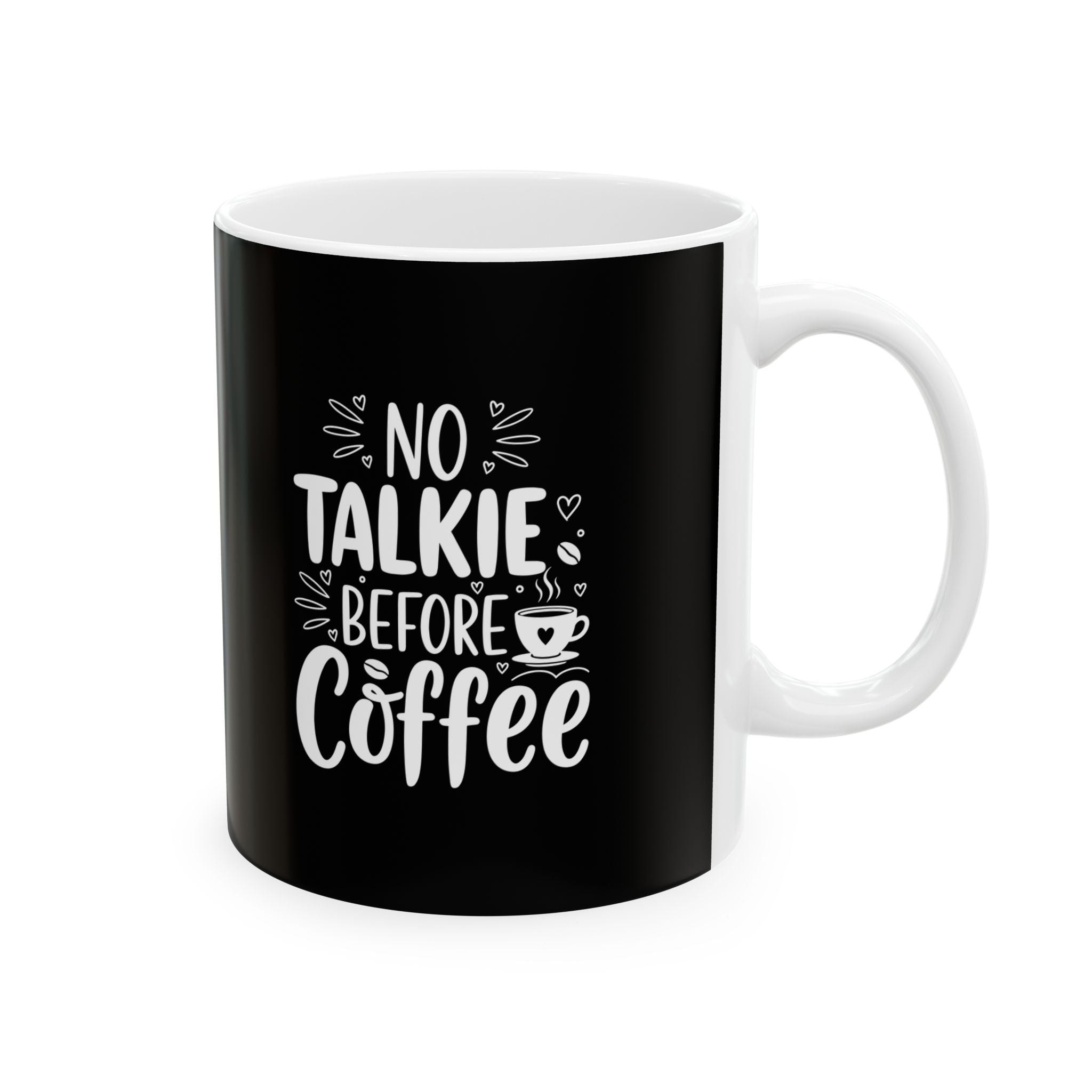No Talking Before Coffee Mug Printify