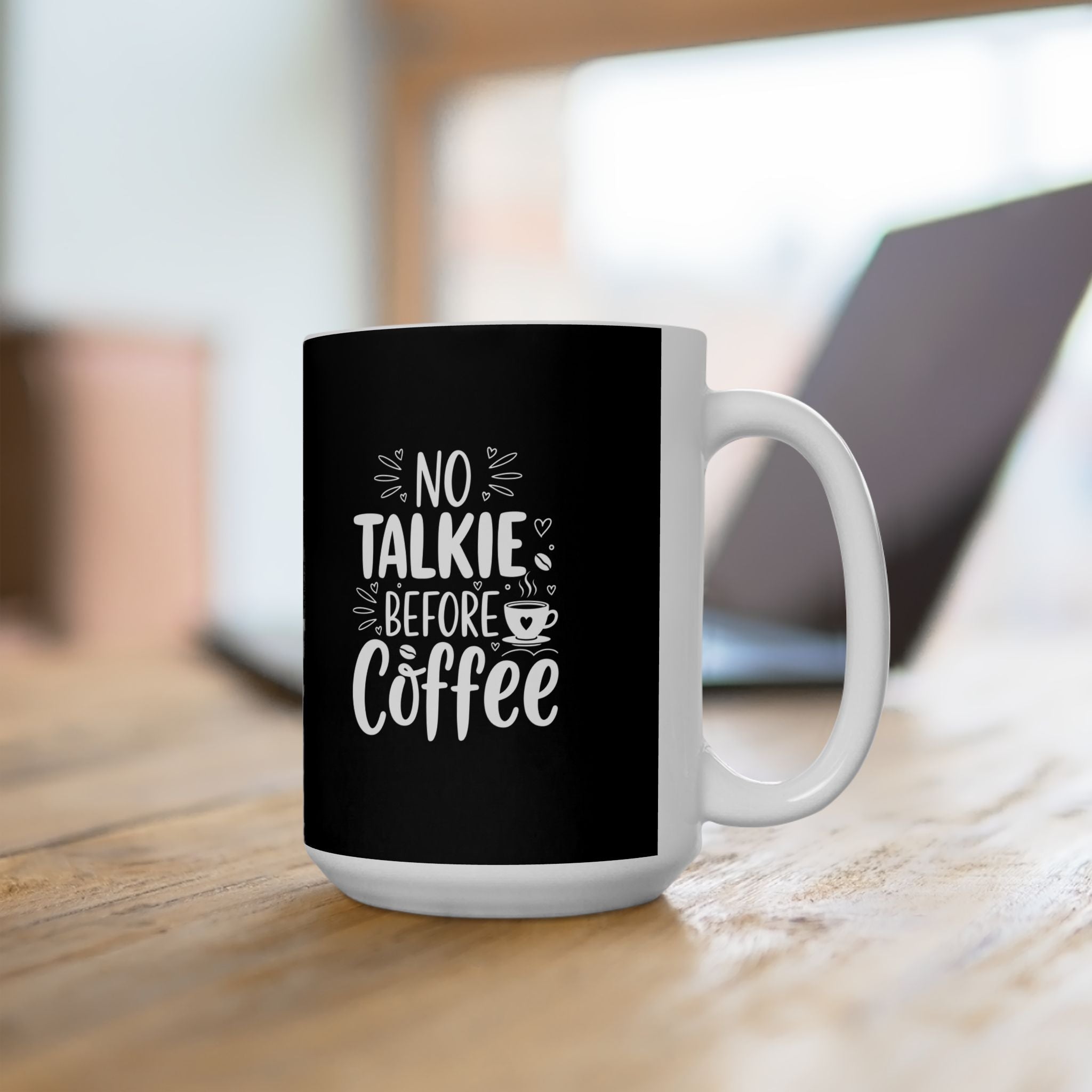 No Talking Before Coffee Mug Printify