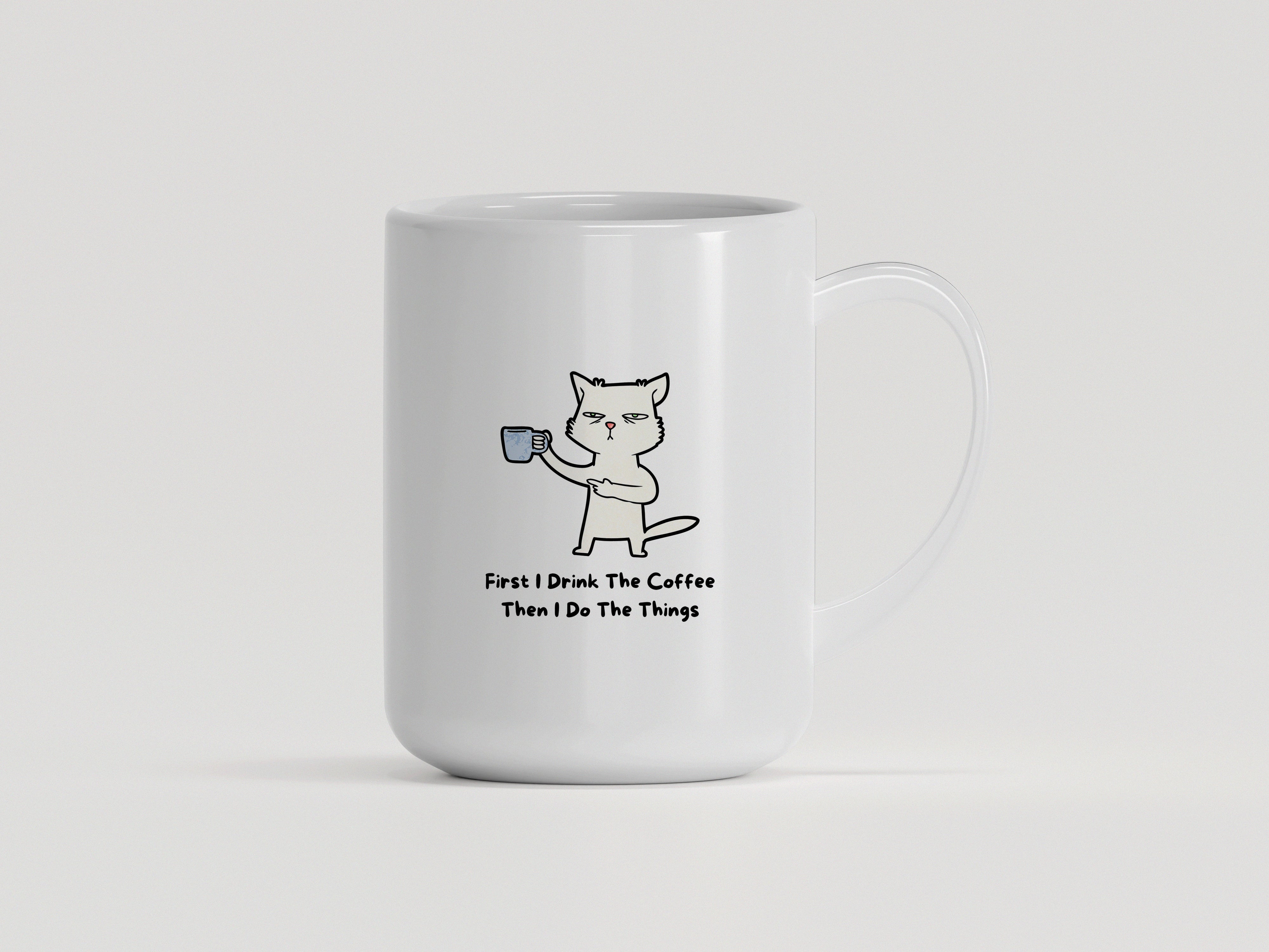 Cute Cat Coffee Ceramic Mug - Vanyra