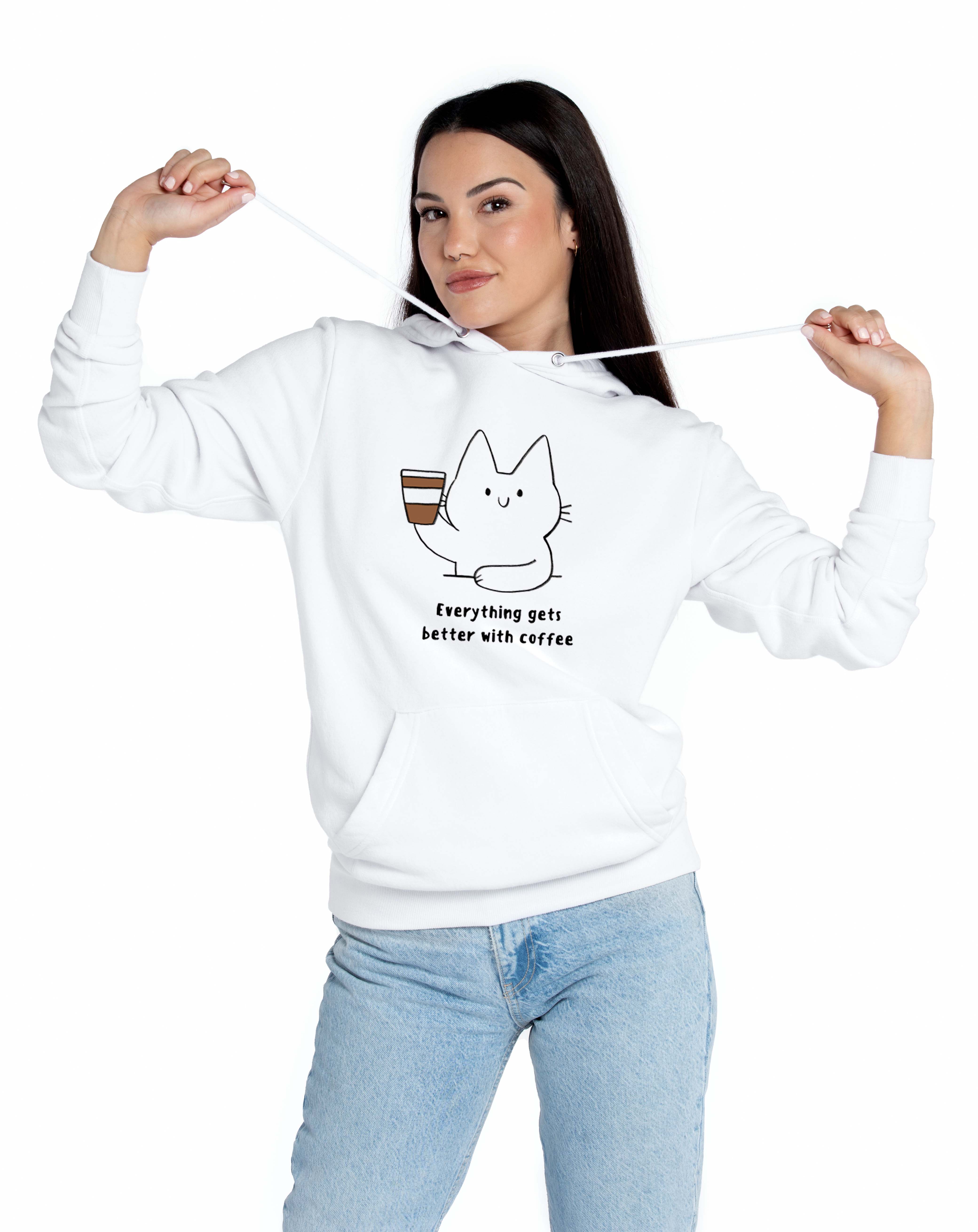Everything Gets Better With Coffee Cute Graphic Sweatshirt - Vanyra