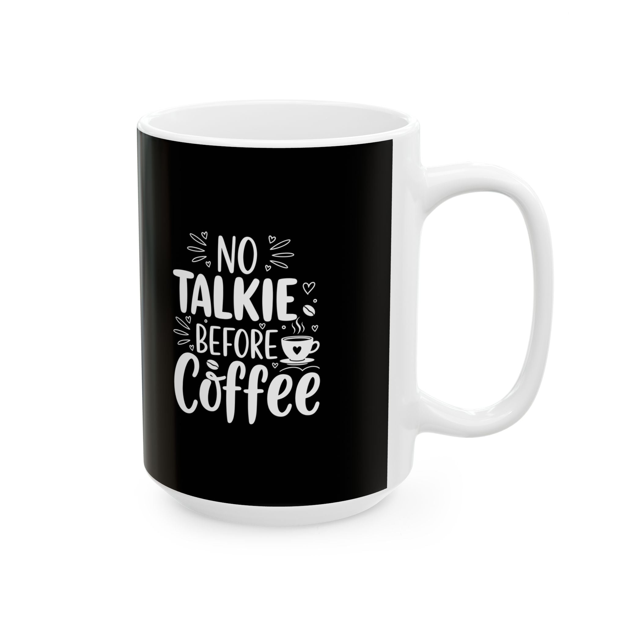 No Talking Before Coffee Mug Printify