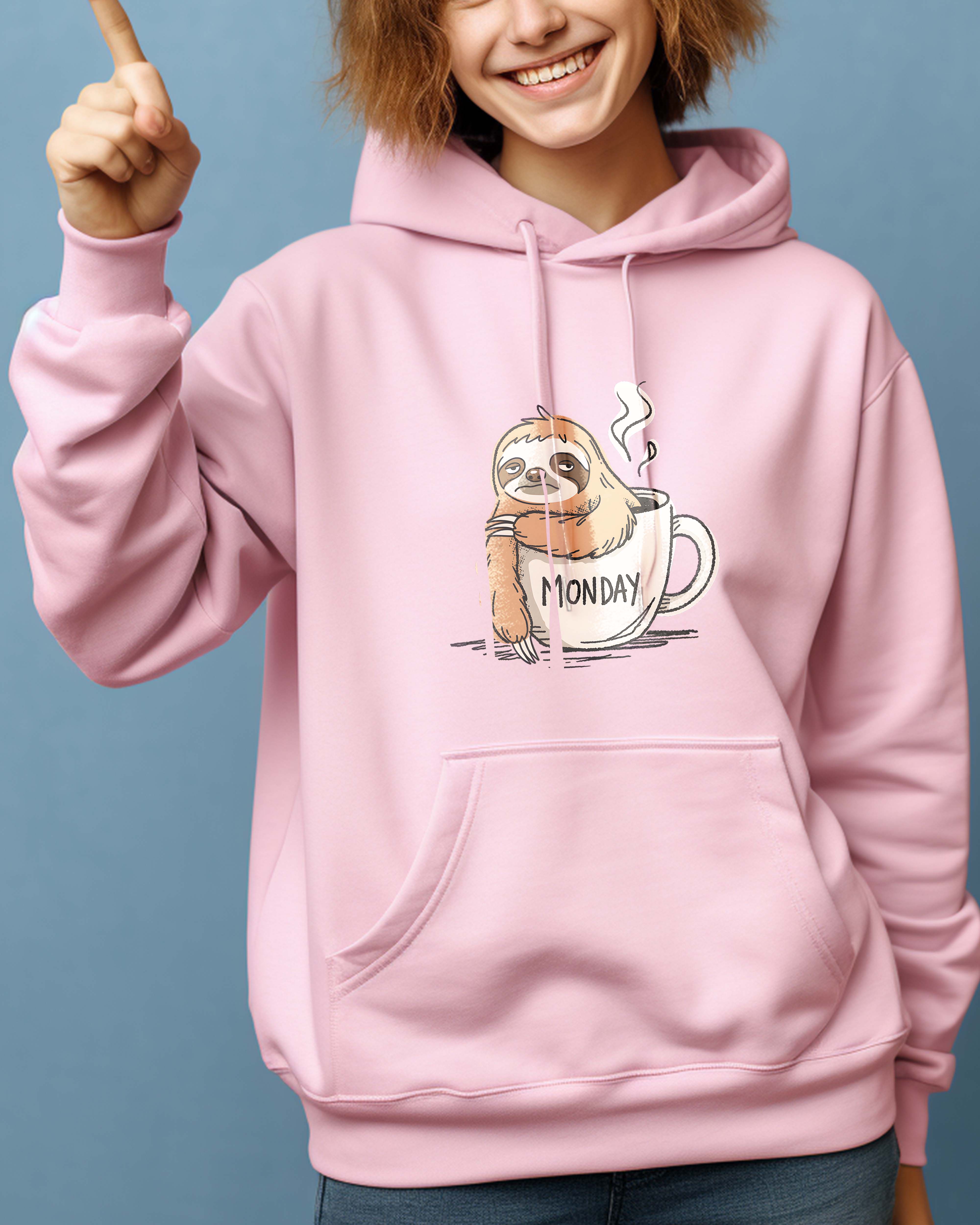 Cute Lazy Sloth in Coffee Mug Sweatshirt - Vanyra